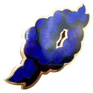 Rare Tiffany & Co. Cummings 18k Yellow Gold Lapis Onyx Nautical Rope Knot Brooch